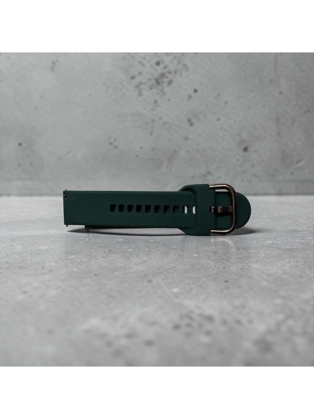Dark Green Silicone Watch Band Silver Buckle NWOT